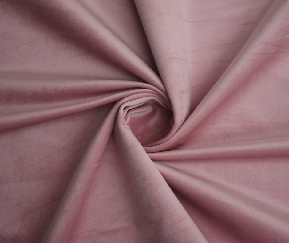tissu velours rose