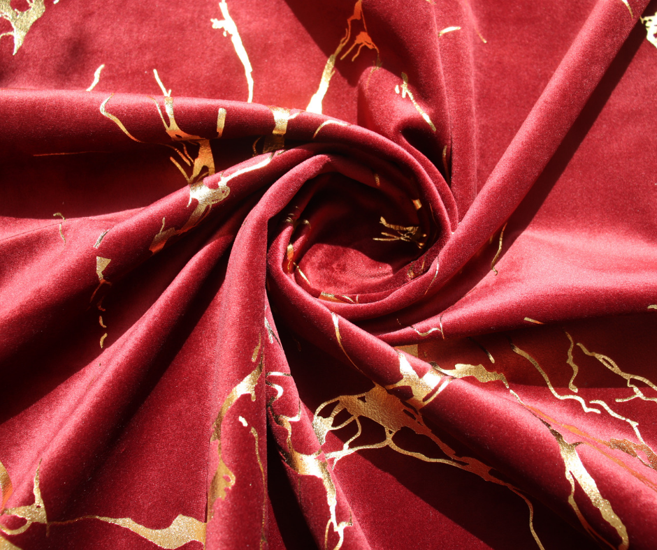 Tissu velours imprimés